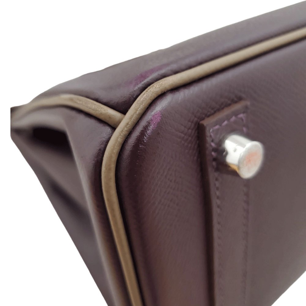 Hermes HERMES Birkin 25 Personal Order Epson Raisin/Etoupe