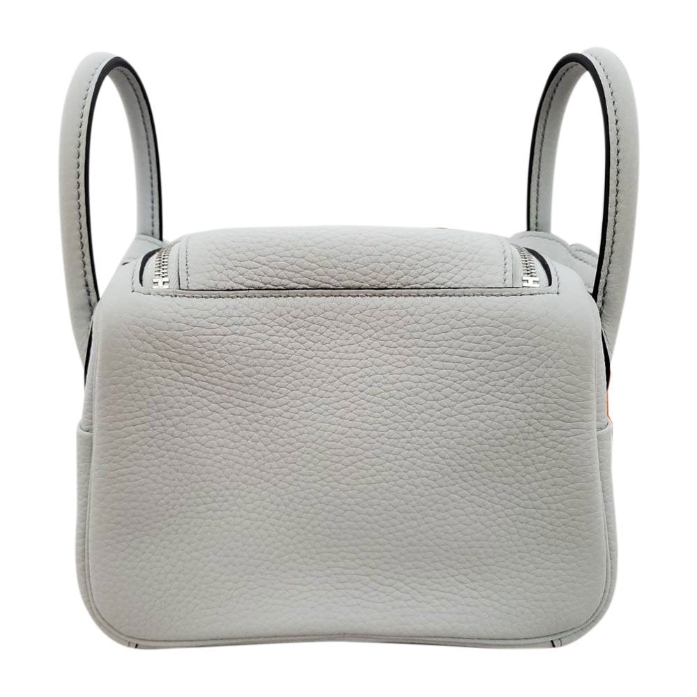 エルメス HERMES リンディミニ トリヨン ブルーペール W刻印 SV金具
