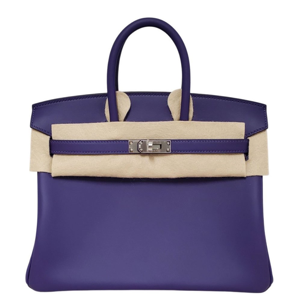 エルメス HERMES バーキン25 スイフト パープル SV金具 G刻印/AT2609038