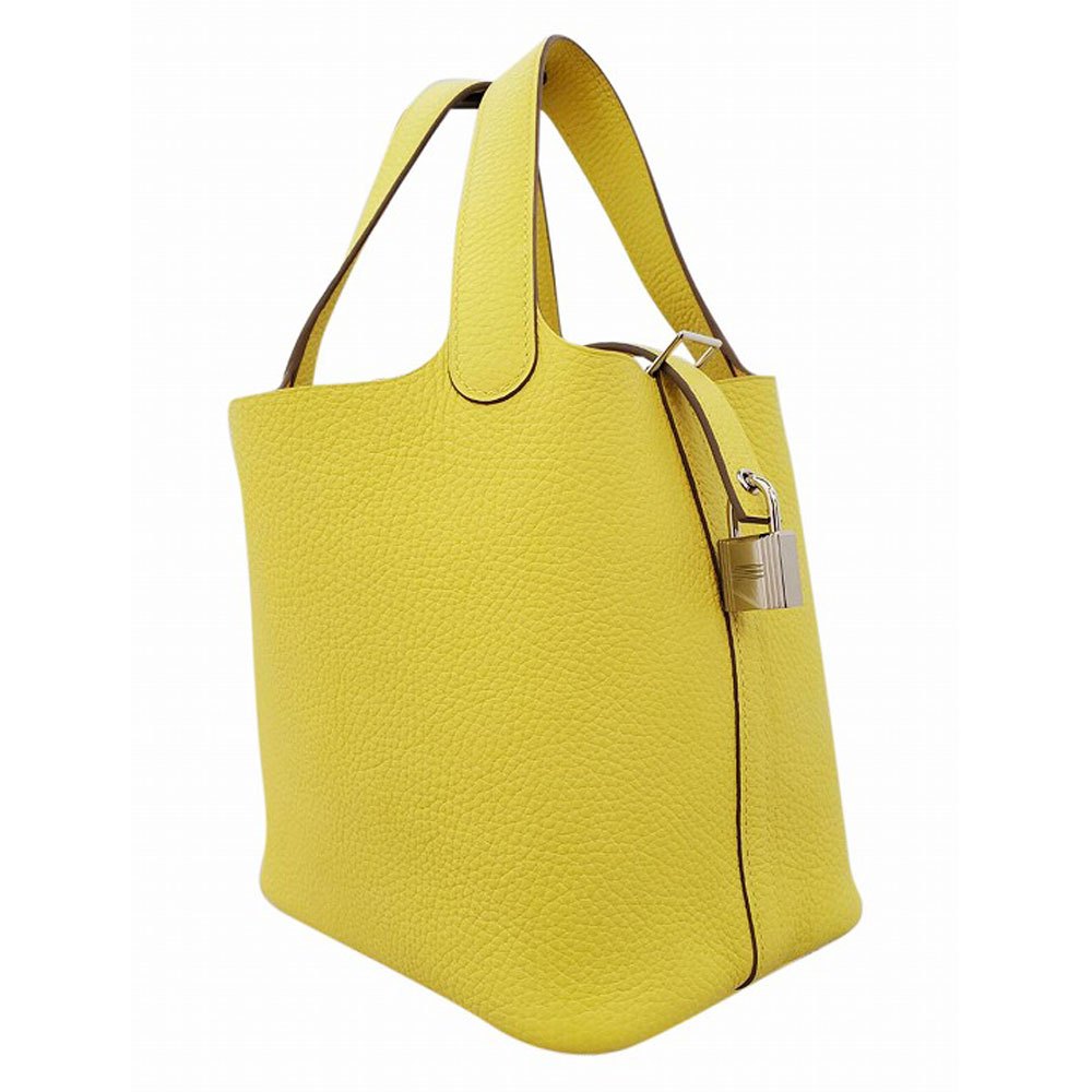 エルメス HERMES ピコタンロックPM トリヨン ライム B刻印 SV金具