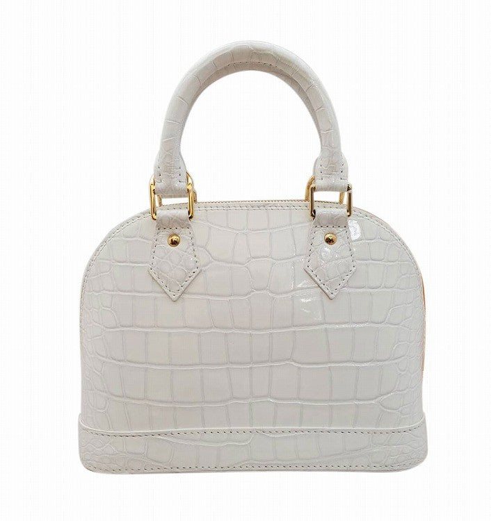 ルイヴィトン LOUIS VUITTON アルマBB エキゾチッククロコ N94106 ホワイト