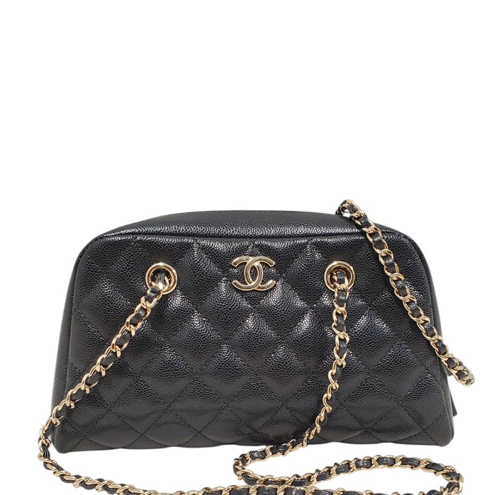 シャネル CHANEL As6135 ブラック キャビアスキン スモールボーリング