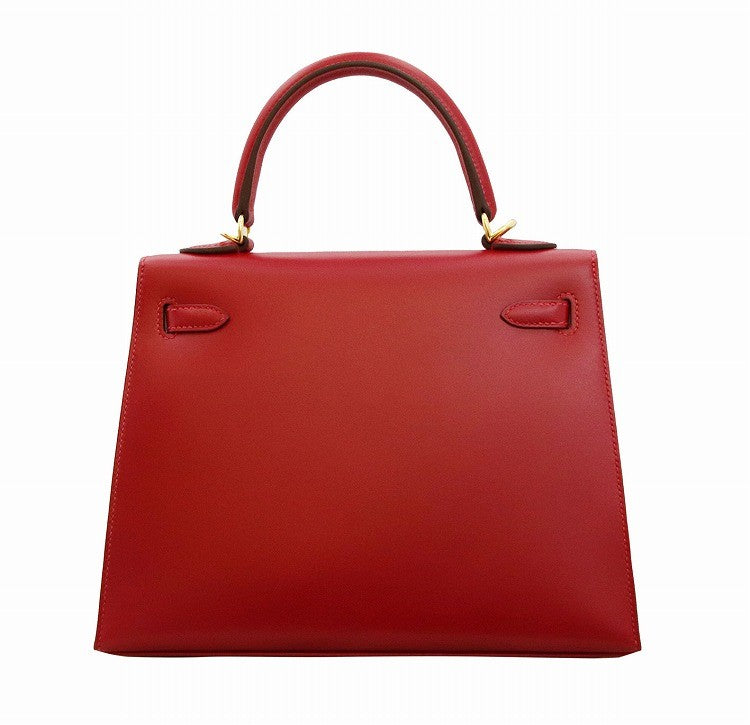 エルメス HERMES ケリー25 ルージュヴィフ タデラクト G金具 Y刻印