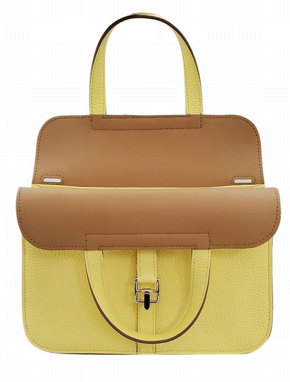 エルメス HERMES アルザン25 ヴェルソ トリヨン リモンチェッロ/ビスキュイ B刻印 SV金具