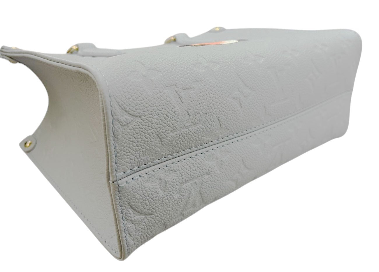 ルイヴィトン LOUIS VUITTON モノグラム・アンプラント ウォッシュドブルー オンザゴーPM ハンドショルダーバッグ LV×村上隆 M13836