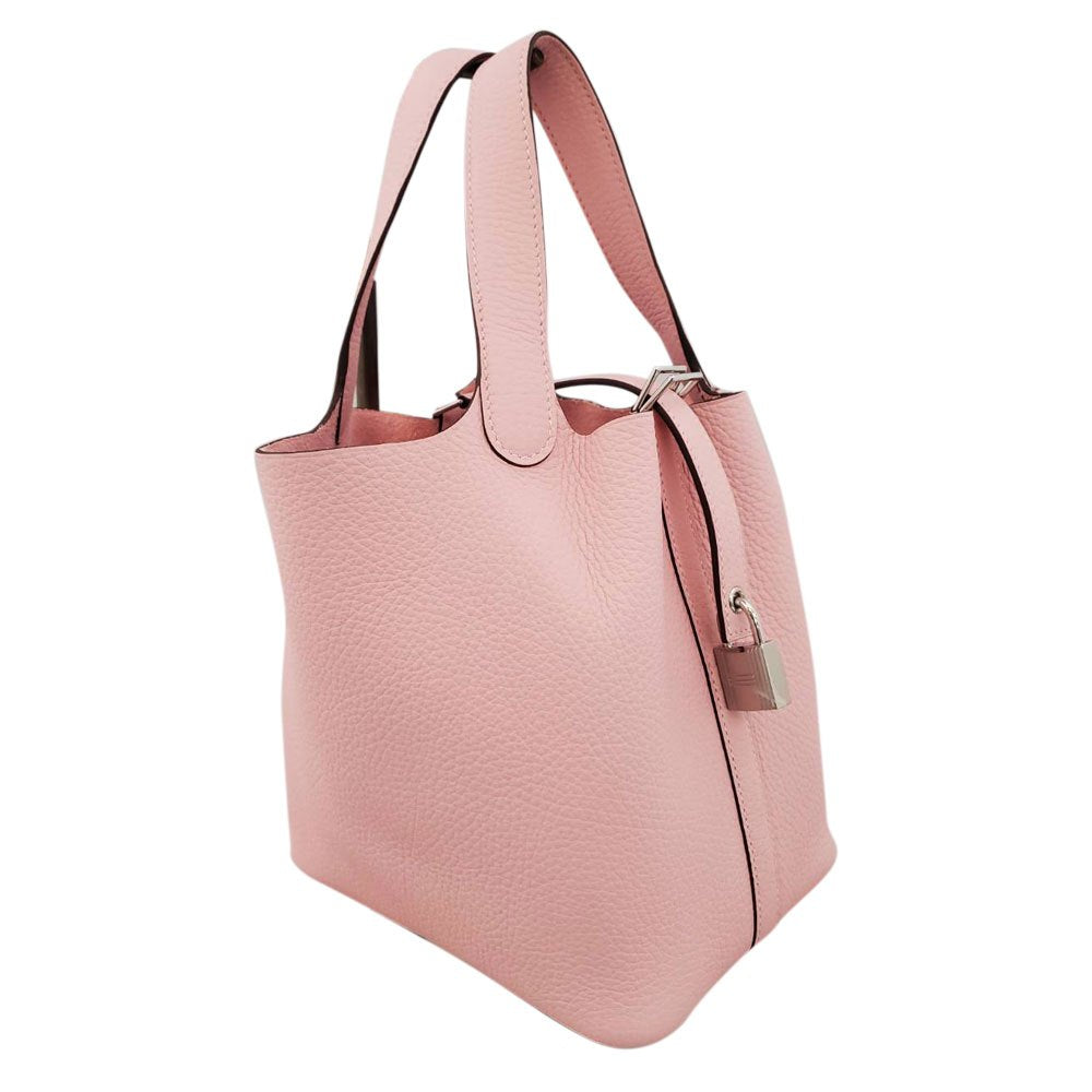 エルメス HERMES ピコタンロックPM トリヨン ローズサクラ SV金具 W刻印