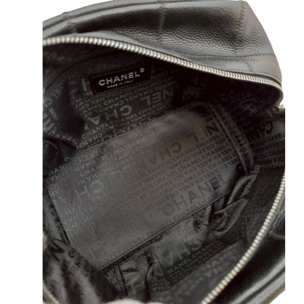 シャネル CHANEL ソフトキャビアスキン チョコバー ミニボストンバッグ A26135