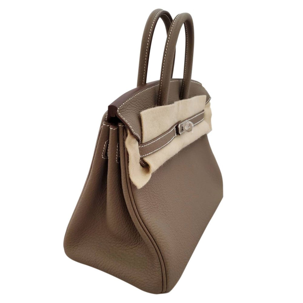 エルメス HERMES バーキン25 トゴ エトゥープ SV金具 W刻印