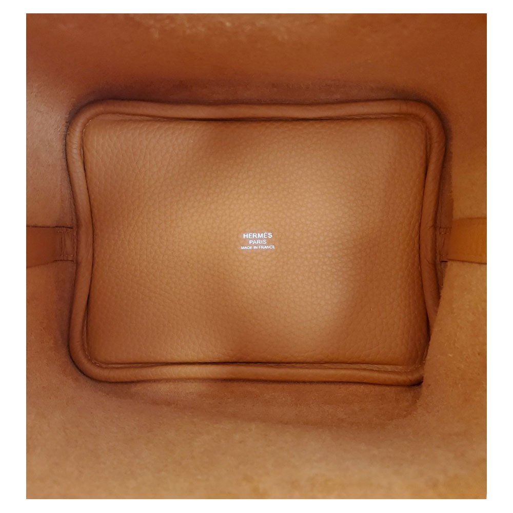 エルメス HERMES ピコタンロックPM トリヨン オレンジ SV金具 W刻印