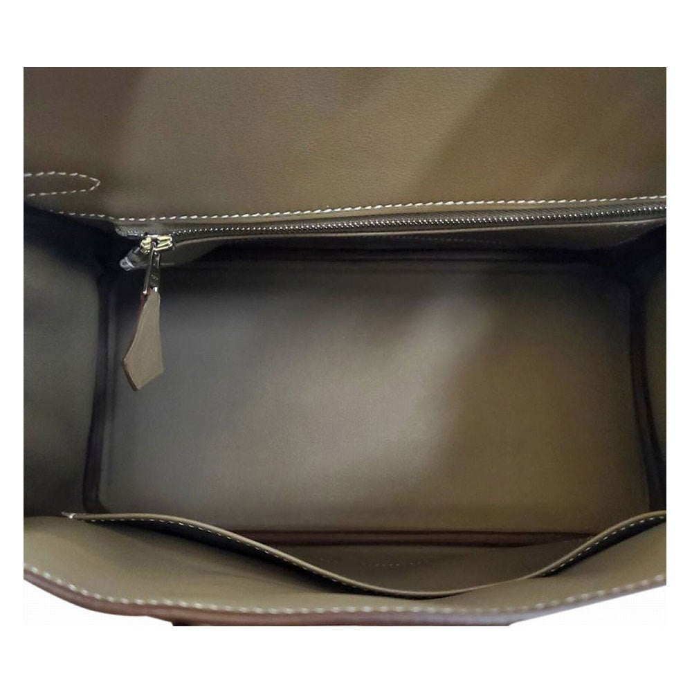 Hermes Birkin 25 Swift Etoupe B stamp SV hardware
