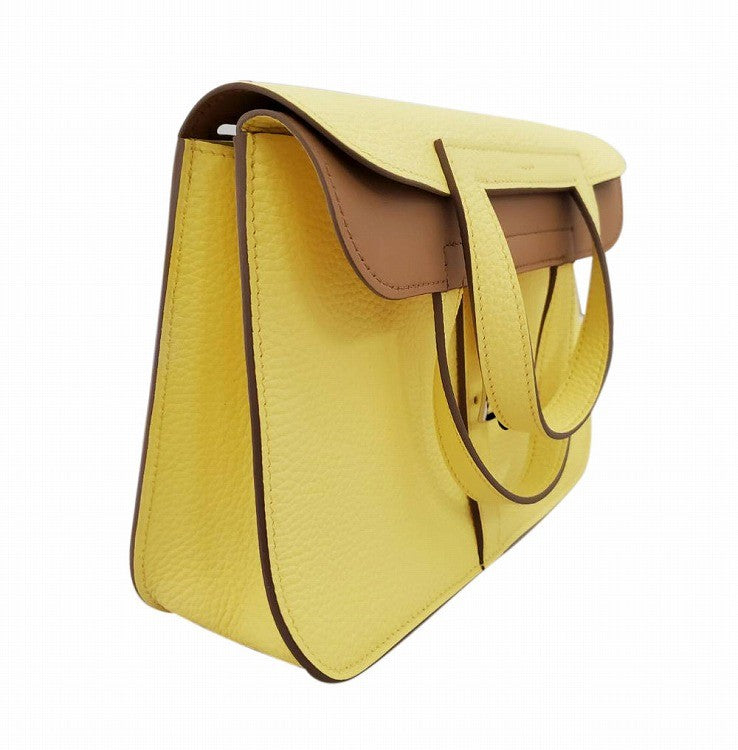 エルメス HERMES アルザン25 ヴェルソ トリヨン リモンチェッロ/ビスキュイ B刻印 SV金具