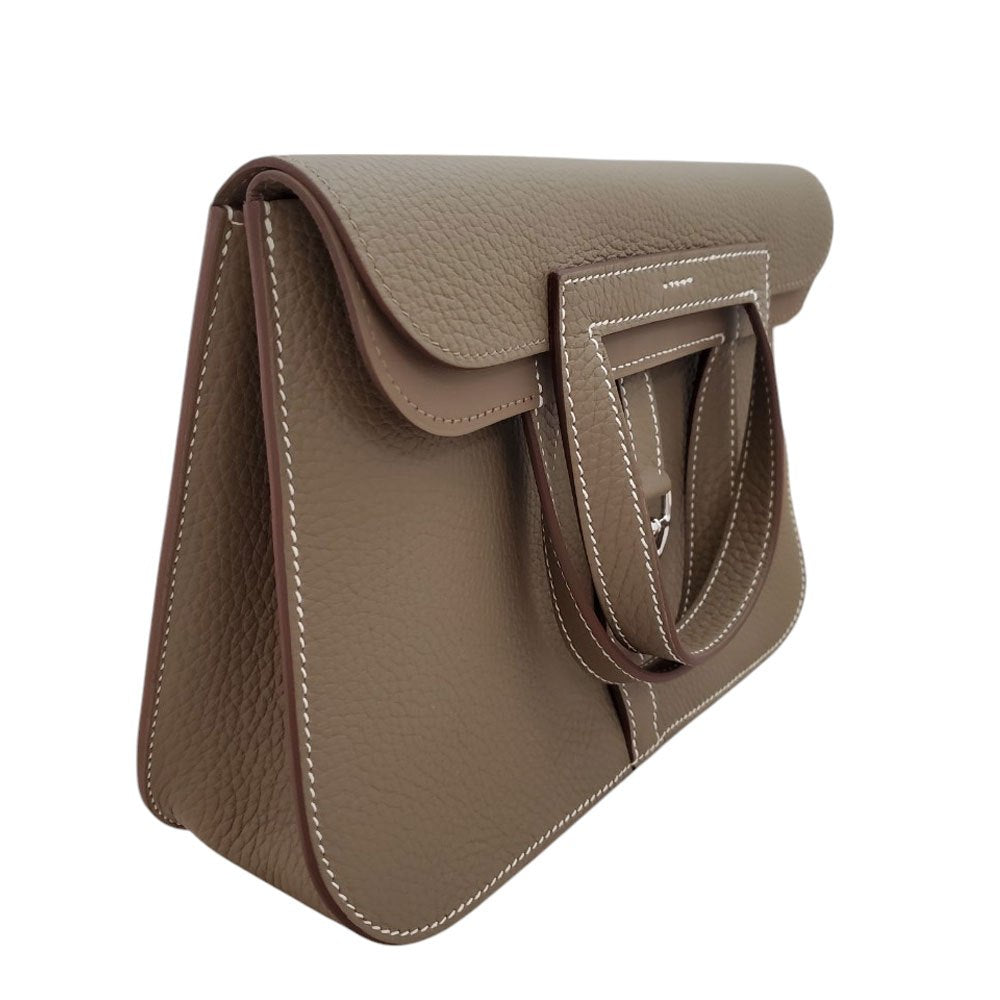 Hermes HERMES Arzan 25 Taurillon Etoupe W stamp G hardware