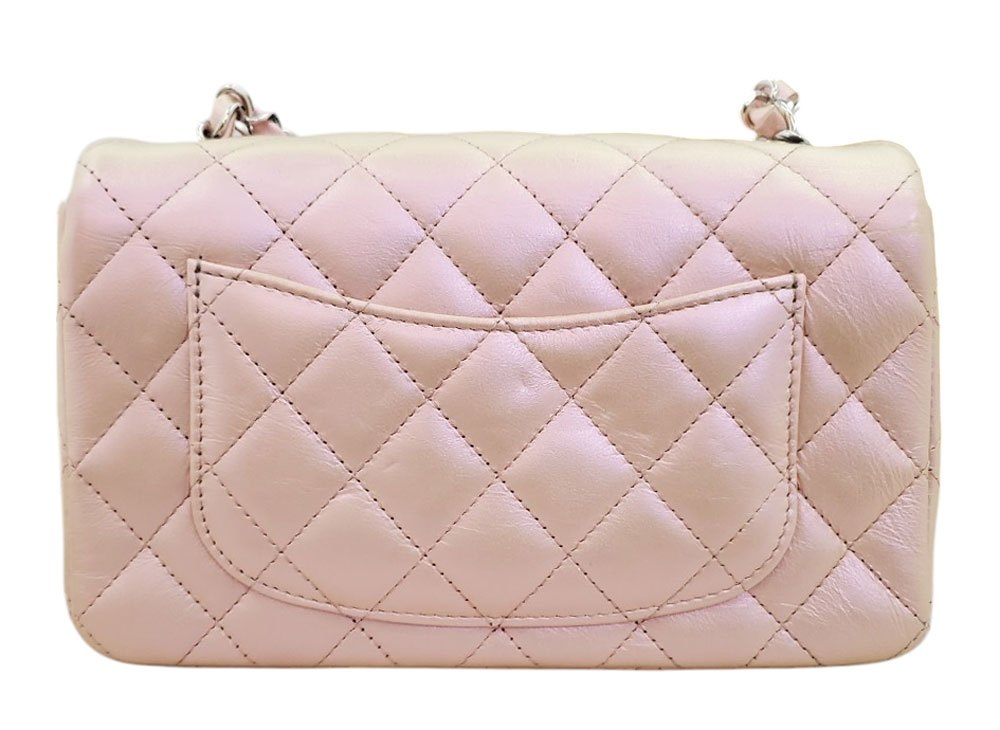 シャネル CHANEL ラムスキン ミニマトラッセ チェーンショルダー A69900 メタリックピンク