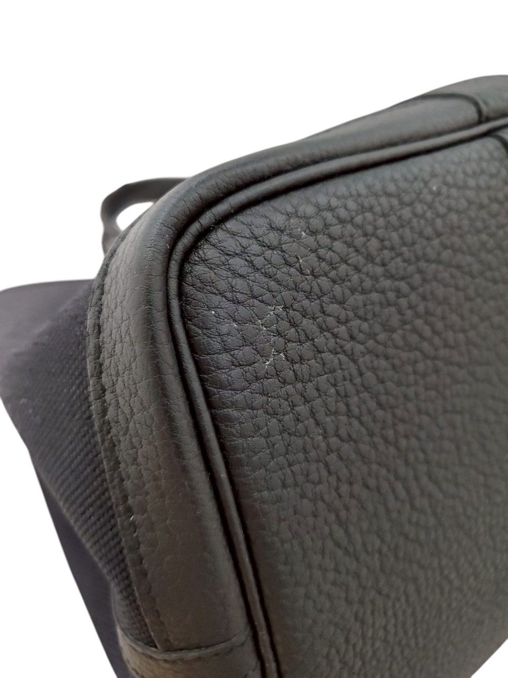 エルメス HERMES ガーデンパーティPM ノワール トワルアッシュ B刻印 SV金具