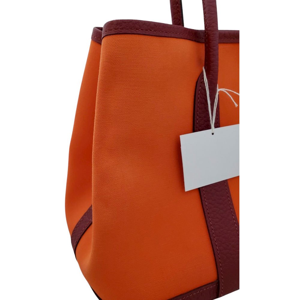 エルメス HERMES ガーデンパーティTPM トワルオフィシエ オレンジポピー/ルージュセリエ X刻印 SV金具