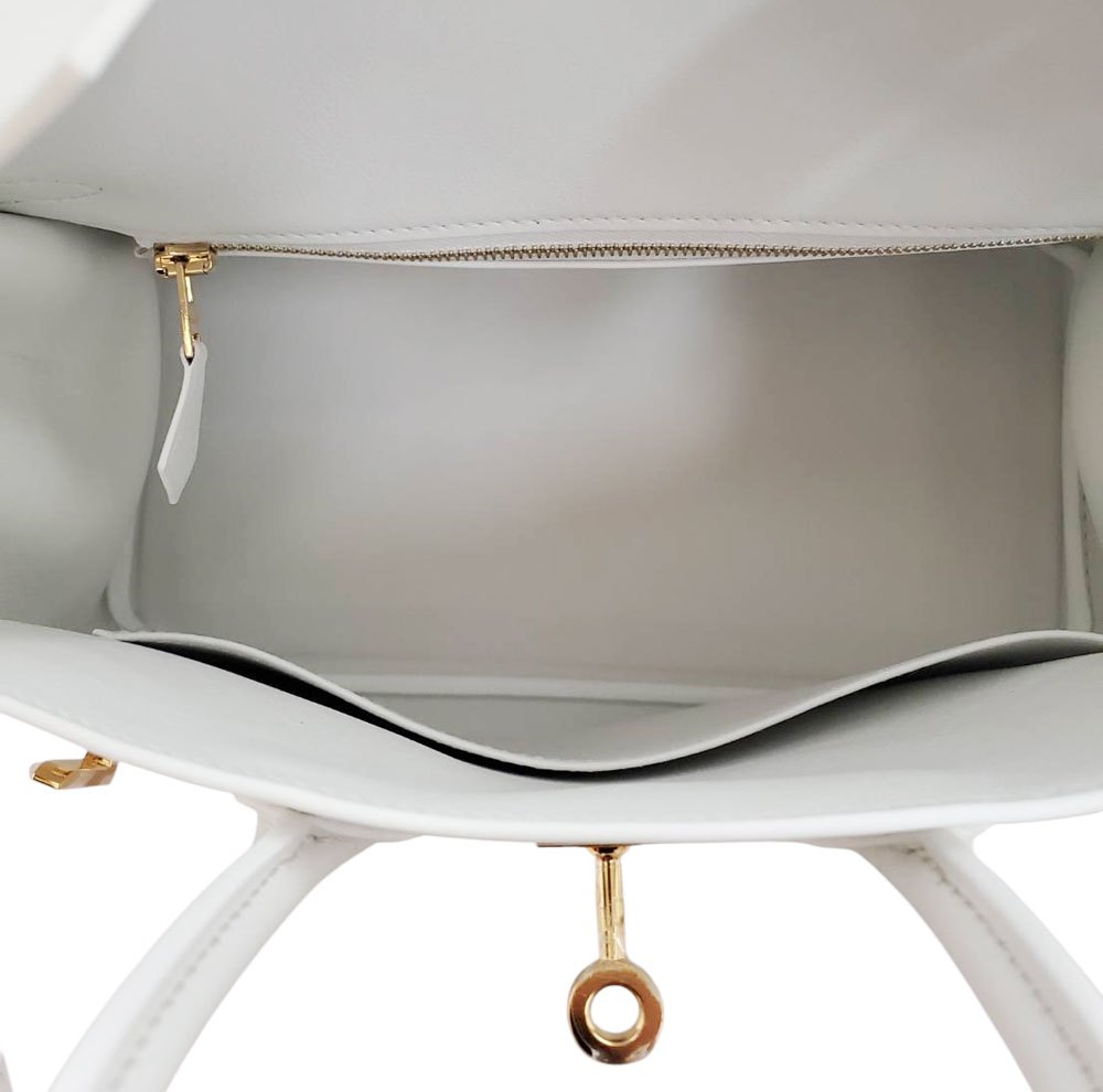 Hermes Birkin 25 New White Swift