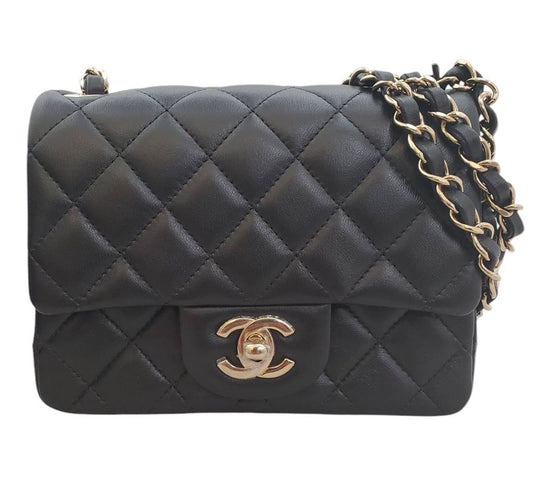 シャネル  CHANEL  ミニマトラッセ  シングルフラップ  チェーンショルダー  ラムスキン  シャンパンゴールド金具 ICタグ