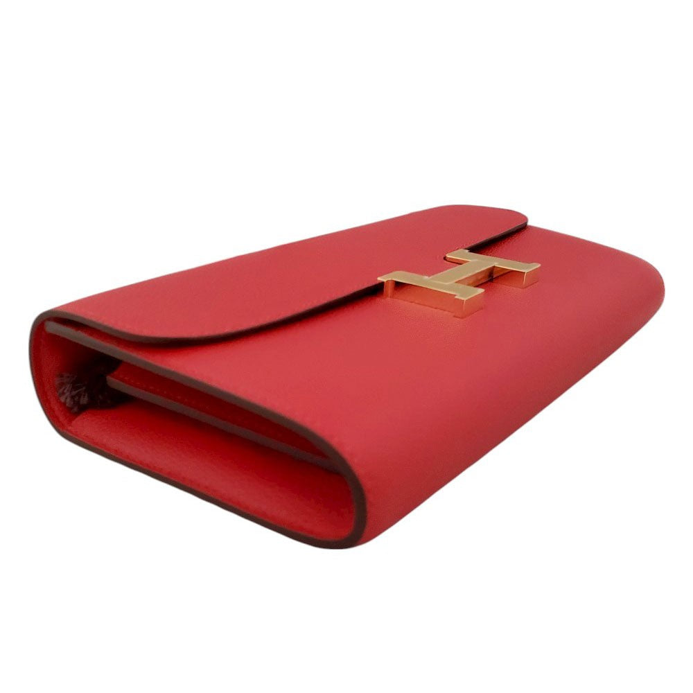 Hermes HERMES Constance Long To Go Evercolor Rouge Ladue K engraved G hardware