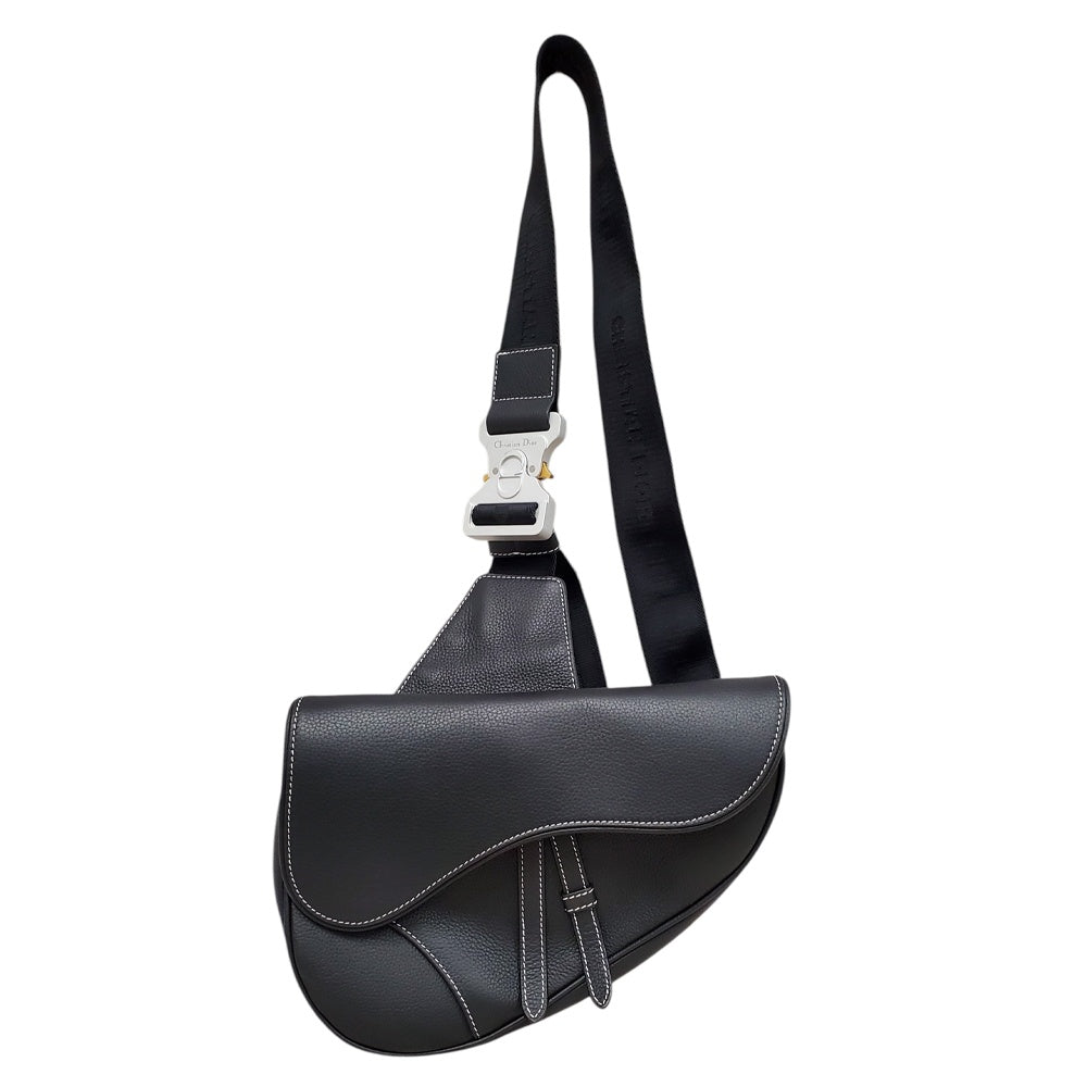 クリスチャン ディオール Christian Dior  レザー  サドルバッグ  ブラック/MA2603009