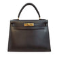 エルメス  HERMES ケリー28 ノワール ボックスカーフ  外縫い  〇Z刻  G金具