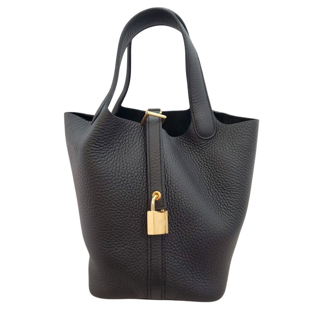 エルメス  HERMES  ピコタンロックPM  トリヨン  ノワール  Ｗ刻印 G金具