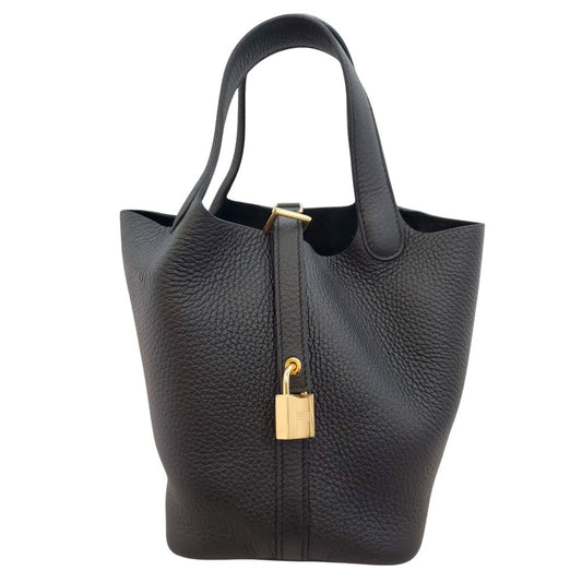 エルメス  HERMES  ピコタンロックPM  トリヨン  ノワール  Ｗ刻印 G金具