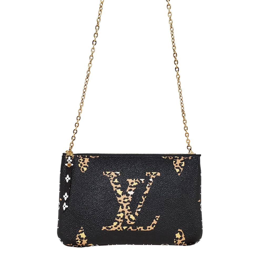 【中古】ルイヴィトン  LOUIS  VUITTON  モノグラム・ジャングル  ポシェット・ドゥーブルジップ  M67874/MA2512011 ルイヴィトン LOUIS VUITTON モノグラム・ジャングル ポシェット