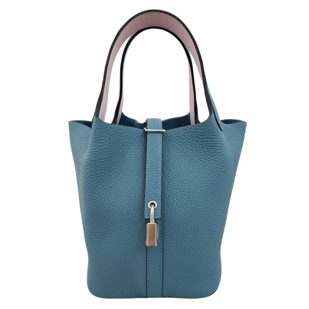 エルメス  HERMES ピコタンロックPM ニューブルージーン/モーヴペール トリヨン W刻印 SV金具/AT241072