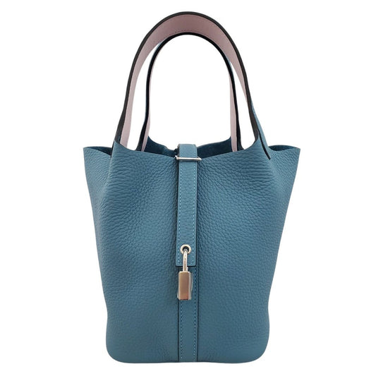 エルメス  HERMES ピコタンロックPM ニューブルージーン/モーヴペール トリヨン W刻印 SV金具/AT241072