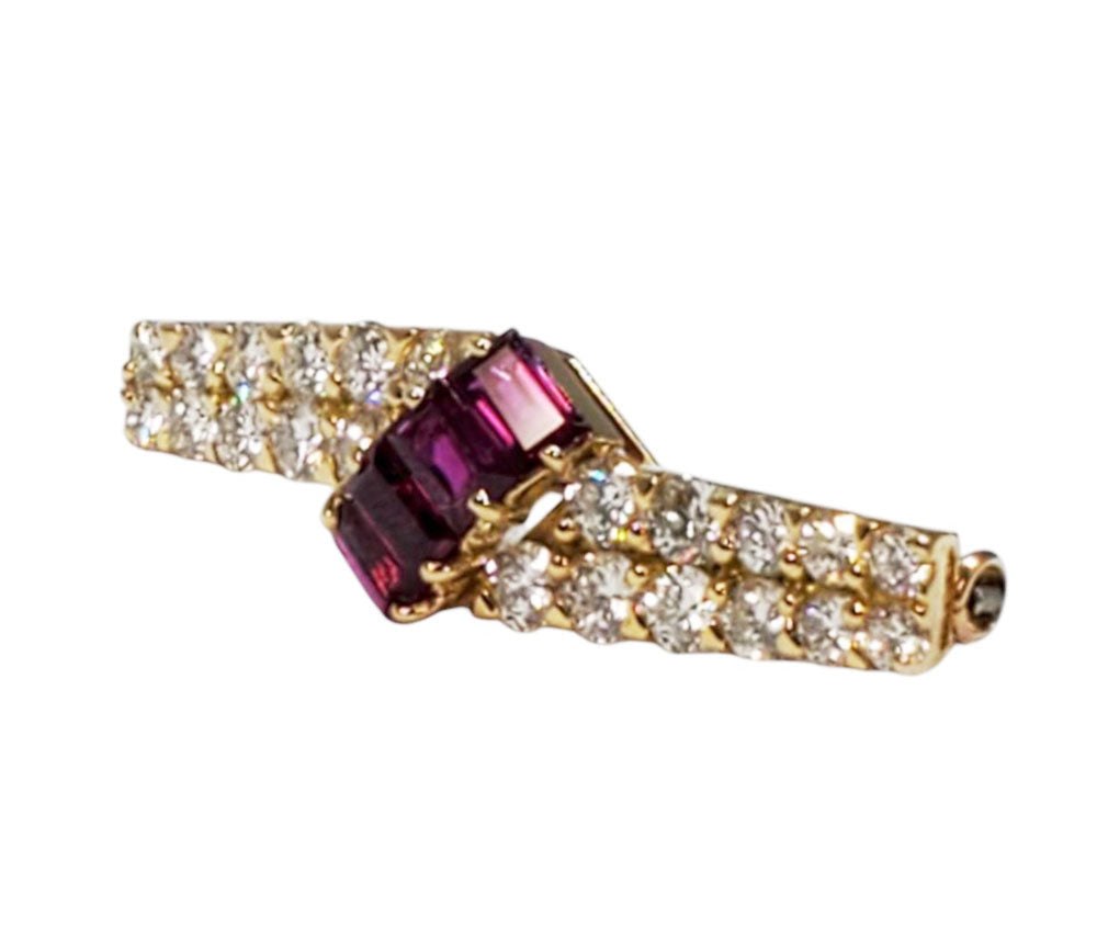 Van Cleef & Arpels   ヴァンクリーフ＆アーペル  リボンブローチ ダイヤ/ルビー/AT251229