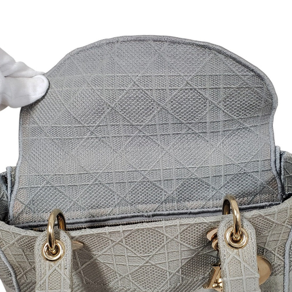 ディオール  Dior  レディディオール  D-Lite  ミディアム  ハンドバッグ  グレー/MA2502009