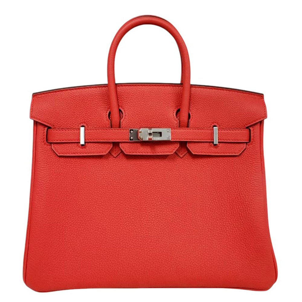 エルメス  HERMES  バーキン25  トゴ ルージュドクール  SV金具  K刻印/MA2509001