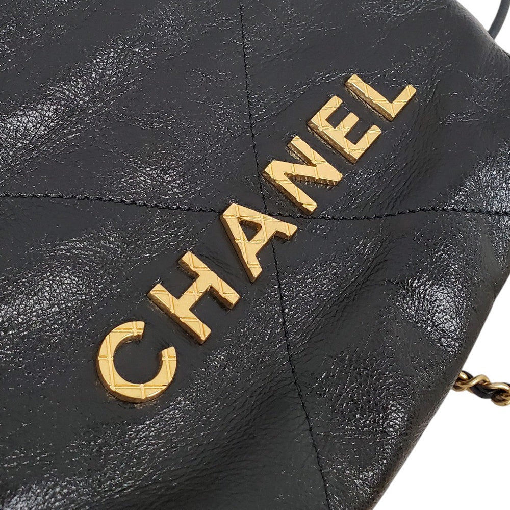 シャネル CHANEL シャイニーカーフスキン CHANEL22 ミニ パール