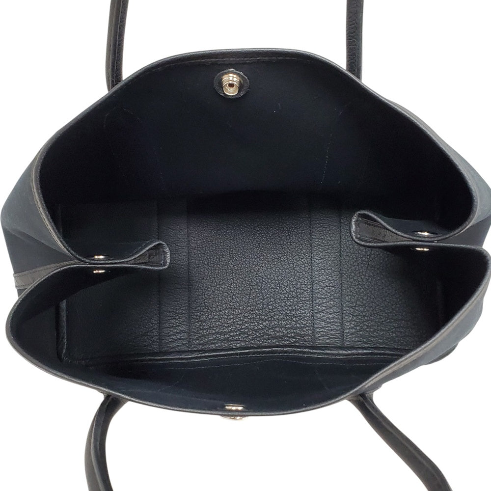 エルメス  HERMES  ガーデンパーティPM  トワル  ノワール  SV金具  □R刻印/MA2512009