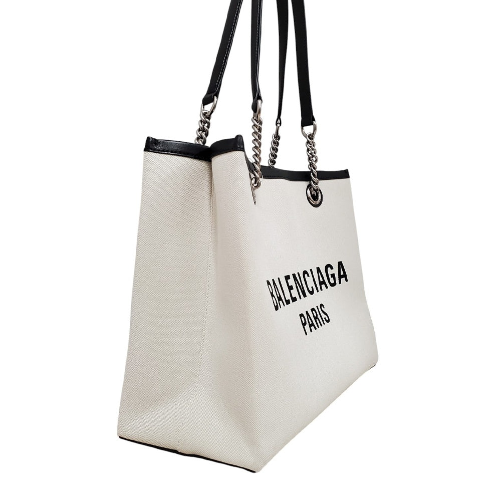 バレンシアガ  BALENCIAGA  コットン/キャンバス  デューティーフリートートバッグ  ショルダーバッグ  ナチュラル/ブラック/MA2503003