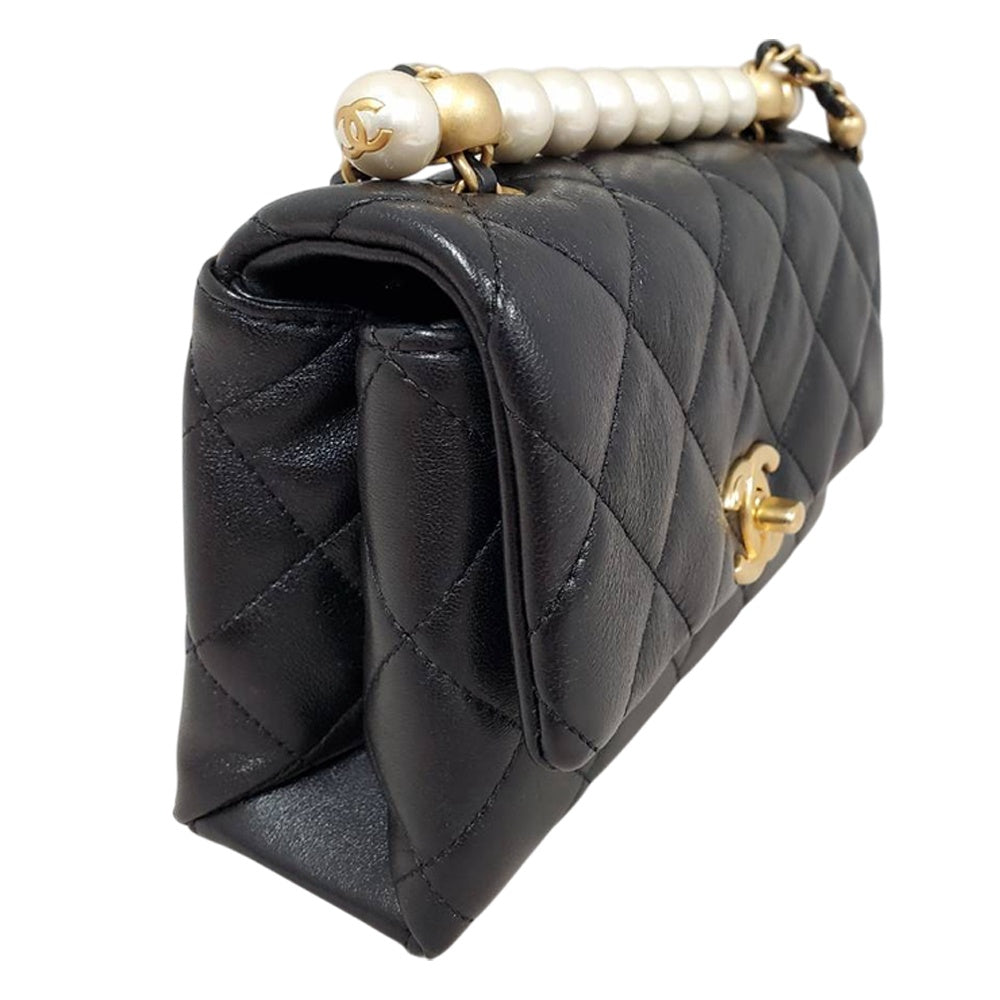 シャネル  CHANEL マトラッセ  ミニフラップ AS5001 ブラック ラムスキン  チェーンショルダーバッグ/PW26063
