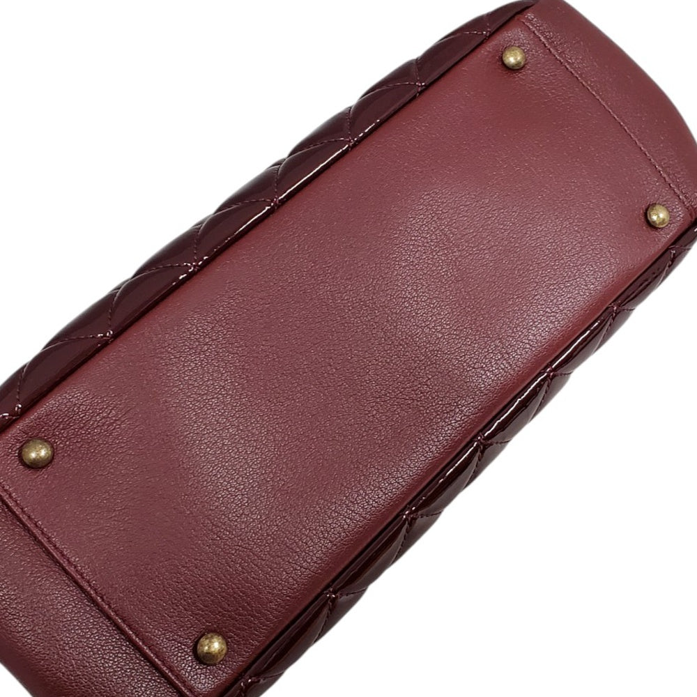 シャネル  CHANEL  パテントレザー  マトラッセ  チェーントートバッグ  ボルドー  A92893/AT251117