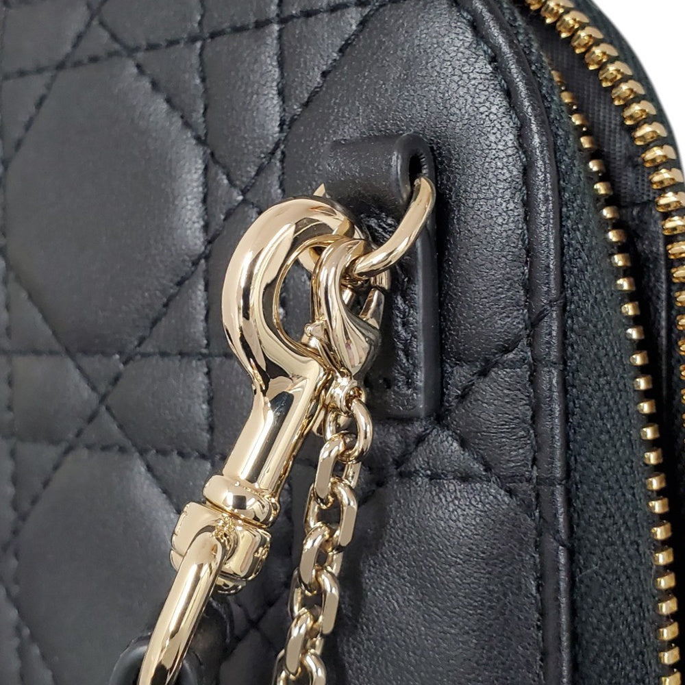 クリスチャン  ディオール  Christian  Dior  ラムスキン  レディディオール  フォンフォルダー  ブラック/MA2602015