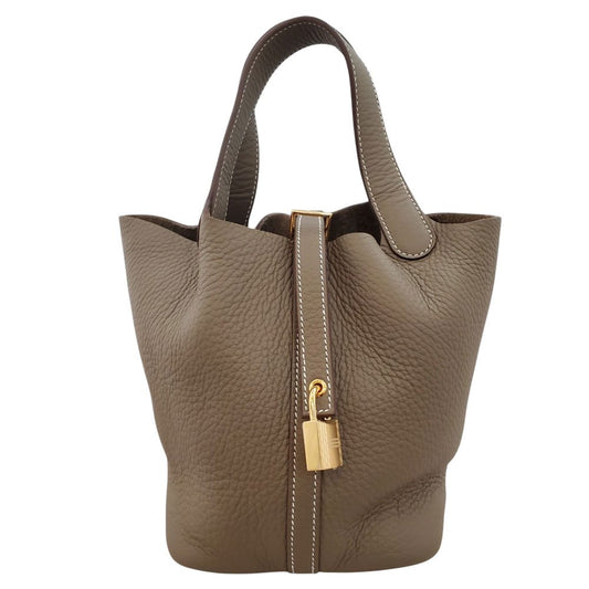 エルメス  HERMES  ピコタンロックPM  トリヨン  エトゥープ   W刻印 G金具