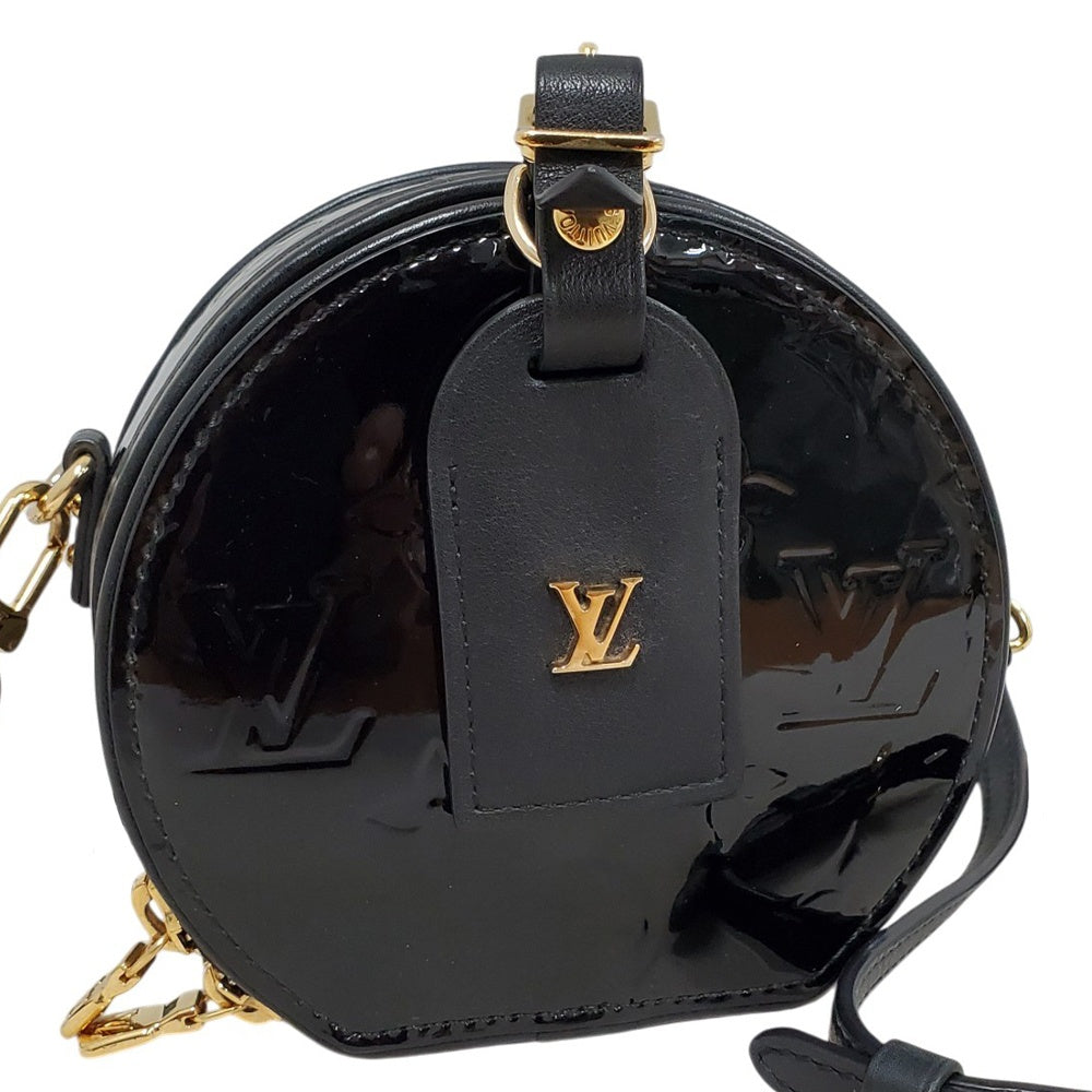 ルイヴィトン  LOUIS  VUITTON ミニボワットシャポー ブラック ヴェルニ  ショルダーバッグ/MA2607001