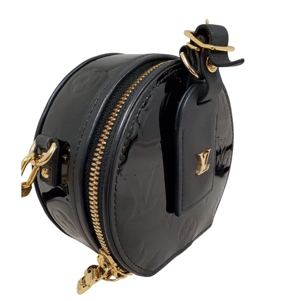 ルイヴィトン  LOUIS  VUITTON ミニボワットシャポー ブラック ヴェルニ  ショルダーバッグ/MA2607001