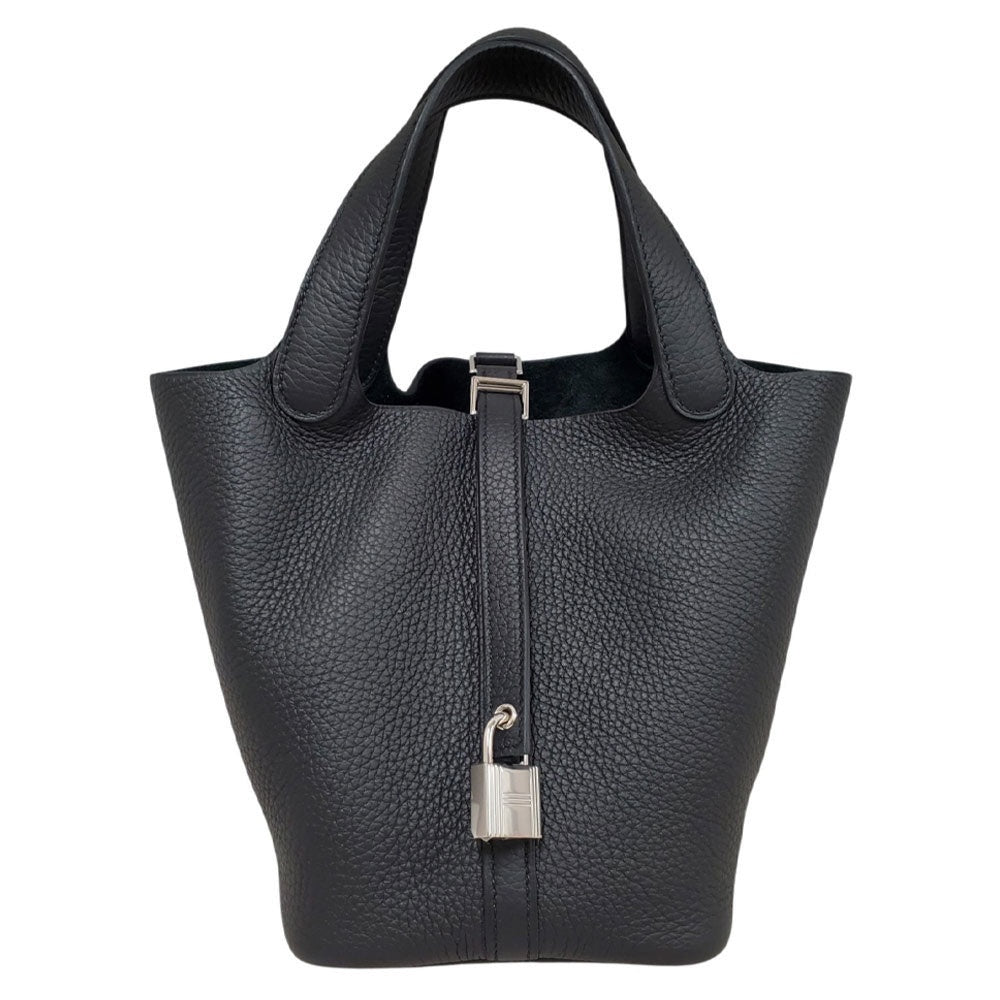 エルメス  HERMES  ピコタンロックPM  トリヨン  ノワール  SV金具  Ｗ刻印/MA2409066