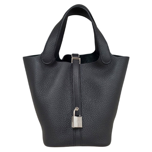 エルメス  HERMES  ピコタンロックPM  トリヨン  ノワール  SV金具  Ｗ刻印/MA2409066