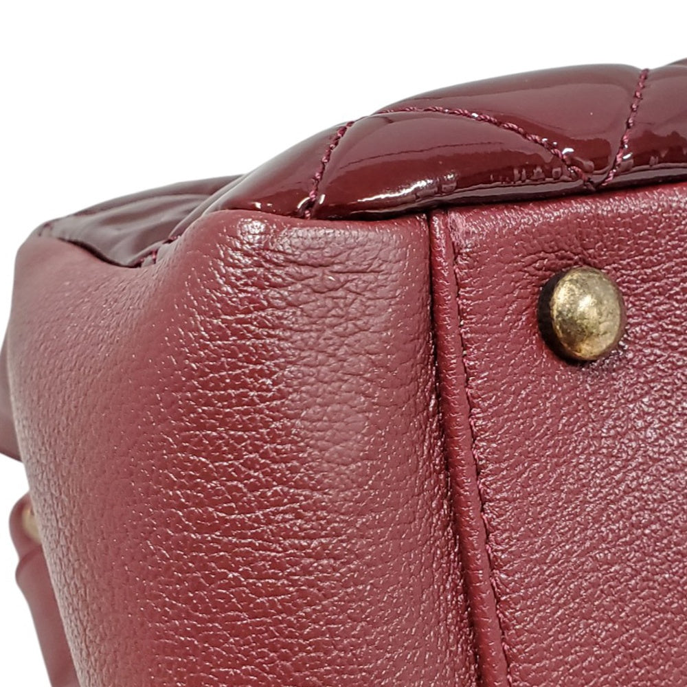 シャネル  CHANEL  パテントレザー  マトラッセ  チェーントートバッグ  ボルドー  A92893/AT251117