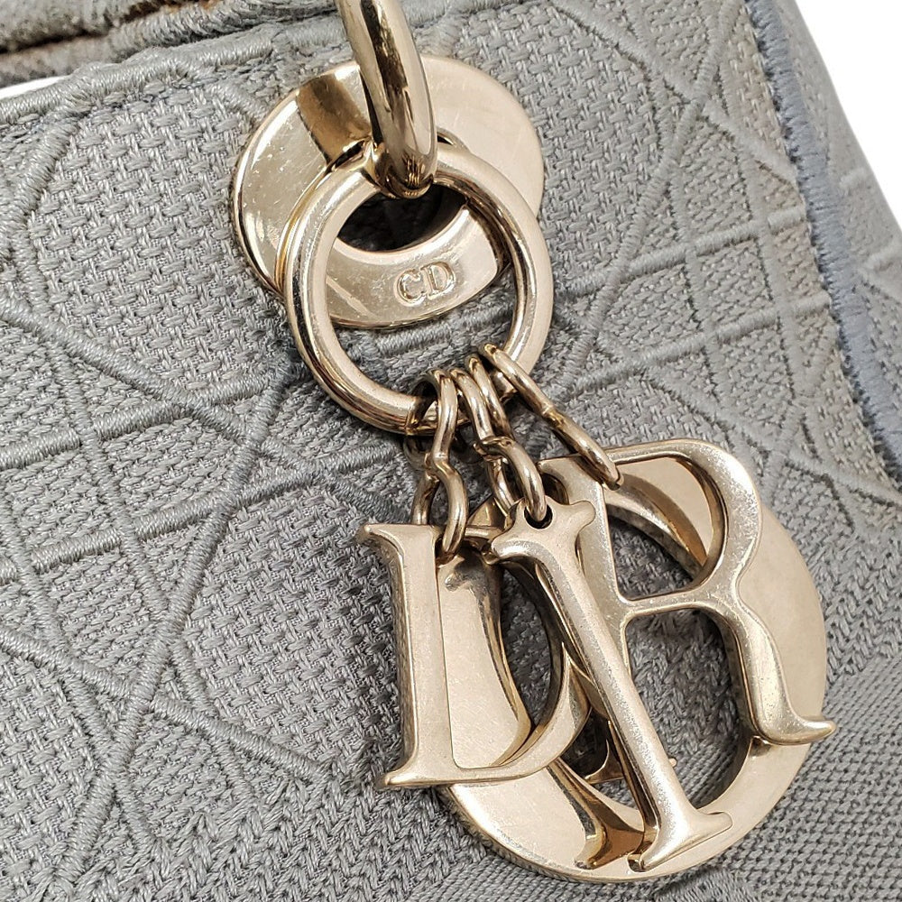 ディオール  Dior  レディディオール  D-Lite  ミディアム  ハンドバッグ  グレー/MA2502009