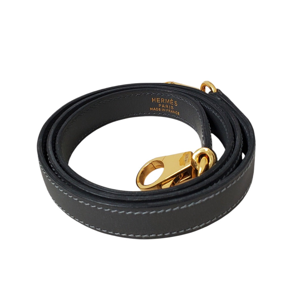 エルメス  HERMES  ケリー28  ボックスカーフ  グレー  G金具/PW25007