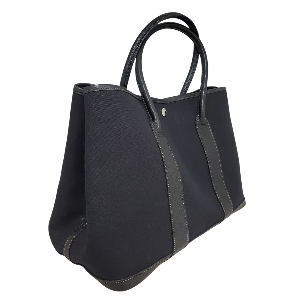 エルメス  HERMES  ガーデンパーティPM  トワルオフィシエ  ノワール  SV金具  □I刻印/MA2504011