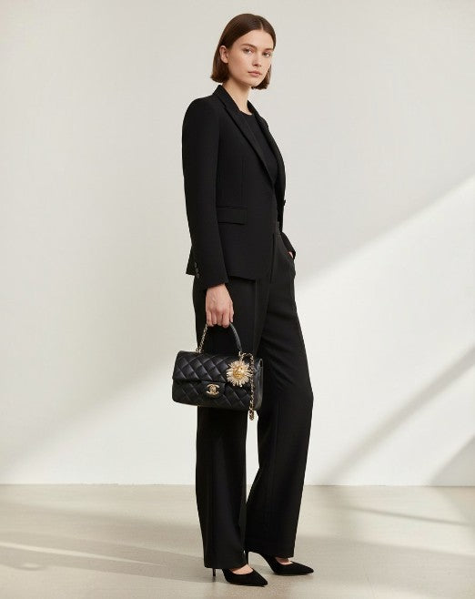 シャネル  CHANEL  ラムスキン  マトラッセ  ミニフラップ  トップハンドル20  チェーンショルダー/AT230612