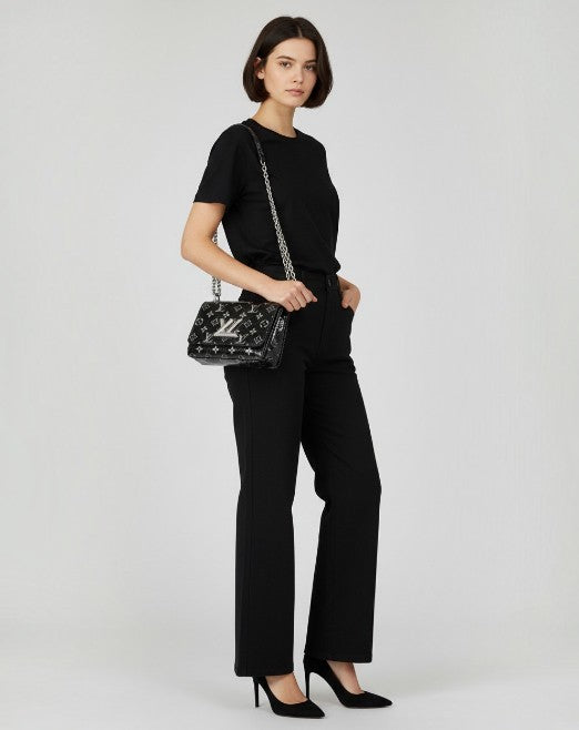 ルイヴィトン  LOUIS  VUITTON  モノグラム  パイソン  ツイストPM  N96931  エキゾチックレザー  ノワール/AT240421