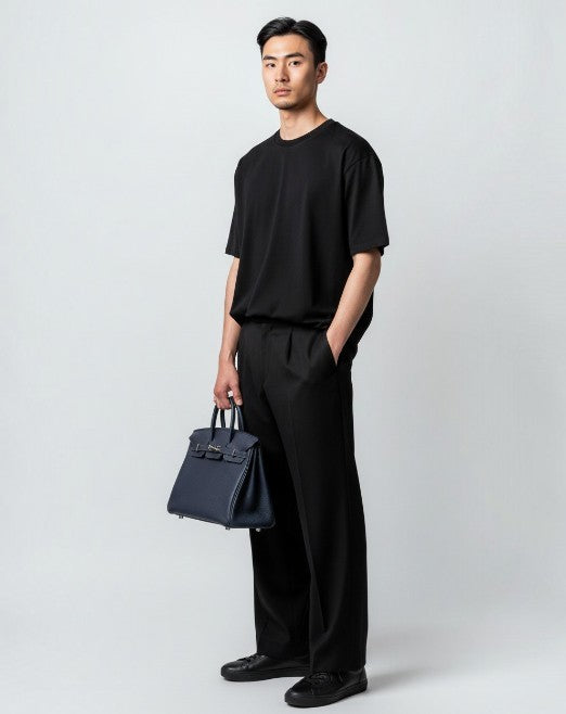 Hermes Birkin 30 Togo Blue Nuit W stamped silver hardware